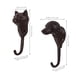 thumbnail image 2 of 2 ganchos decorativos vintage de hierro fundido con forma de perro y gato para colgar en la pared, 2 of 7
