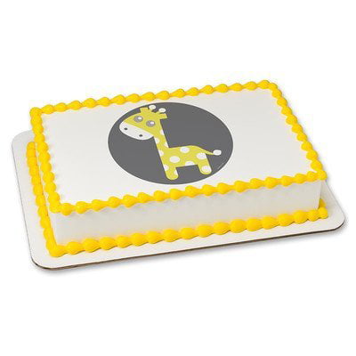 I Love Giraffes 24 Edible Circle Cupcake Toppers Cake Decorations 