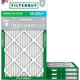 thumbnail image 1 of Filterbuy 14x25x1 MERV 8 (MPR 600) Dust Defense, Pleated HVAC AC Furnace Air Filters (4-Pack), 1 of 8