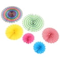 thumbnail image 4 of CIMAXIC Wedding 6Pcs Hanging Paper Fans Decorations Round Paper Decoration for Birthday Wedding Graduation,15.75"X15.75"X0.04", 4 of 5