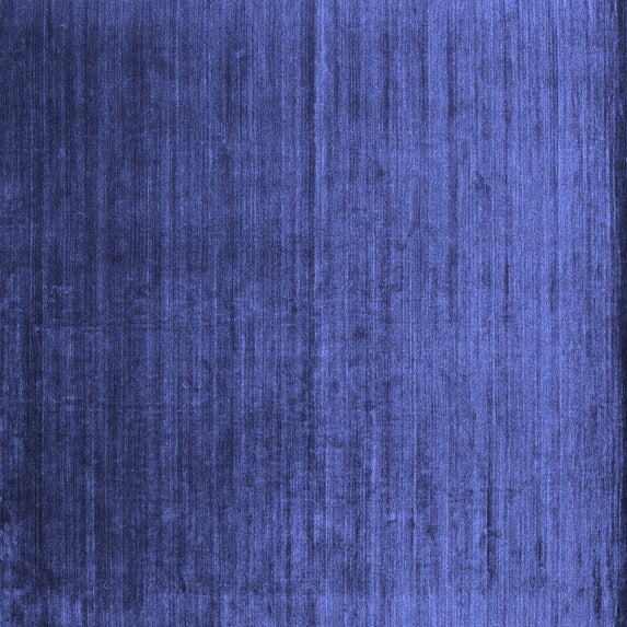 Ahgly Company Machine Washable Indoor Square Abstract Blue Contemporary Area Rugs, 3' Square