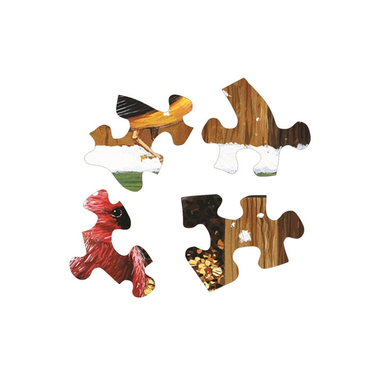 Springbok Winter Feeder 1000-Piece Jigsaw Puzzle – Snowy Bird
