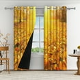 thumbnail image 3 of Aofoto Modern Living Room Curtains, Autumn Forest Scenery Room Darkening Grommet Window Drapes , 2 Panel ,42x63 inch, 3 of 5