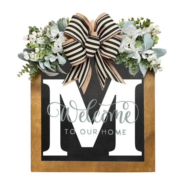 Last Name Front Door Wreath Front Door Porch Decoration for for Home Blessings Spring Parties