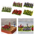 thumbnail image 1 of 5 cajas de flores de simulación en miniatura, modelo de racimo, diseño de hierba ferroviaria Macarena pasto micro paisaje, 1 of 8