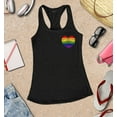 thumbnail image 3 of S4E Women's Gay Rainbow Heart LGBTQ Pride Racerback Slim Fit XX-Large Black, 3 of 4
