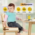 thumbnail image 6 of Toddler Booster Seat for Dining Table, Children's Chair Increasing Cushion, Curved Design Portable Adjustable Chair Booster Cushion, Dismountable Washable Thick Chair Pads with Buckle Strap,（Brown), 6 of 6