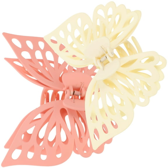 WRISTBIQUE Butterfly Hair Claw Clips 2Pcs 16X11.5in Girls and Women Accessories