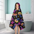 thumbnail image 6 of Colorful Psychedelic Mushroom Black Pattern Hooded Bath Towel，50"x30" for Ages 3 To 12 Kids, Quick Dry Lightweight Soft Microfiber Hood Beach Towel Cover Up for Kids, 6 of 7