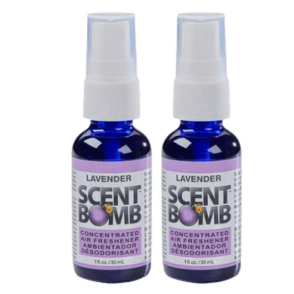 Scent Bomb Air Freshener Spray, 100 % Oil Based Concentrated Air Freshener, Air Freshener Spray for Car, Room, Bathroom and Odor Eliminator, Lavender, 2 Pack