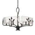 thumbnail image 6 of Calla 6-Light Chandelier in Natural Black with Hammered Water Glass, 6 of 8