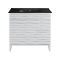 thumbnail image 3 of Cascade 36 in. White Oak Bathroom Vanity With Black Ceramic Sink Top, 3 of 8