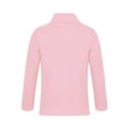 thumbnail image 4 of Raenseen Kids Girls Boys Long Sleeve Thermal Tops Base Layer T-Shirt Mock Neck Warm Stretchy Pink 130, 4 of 8