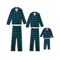 thumbnail image 2 of INSPIRE CHIC Women's Family 2pcs Pajama Sets Christmas Plaid Long Sleeve Tee with Pants Loungewear M Men's Green, 2 of 5