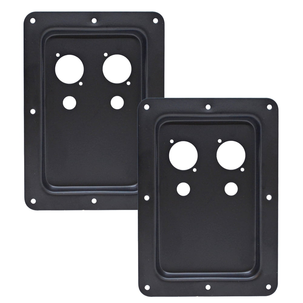 Seismic Audio 2 PK Blank Jack Plates for PA/DJ Speakers- Dual Speakon & Dual 1/4" Mount Holes - SAJP311B-2Pack