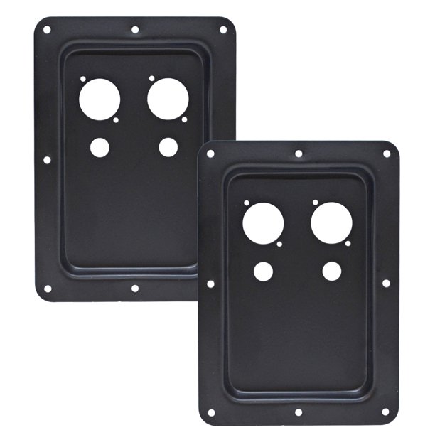 Seismic Audio 2 PK Blank Jack Plates for PA/DJ Speakers Dual Speakon