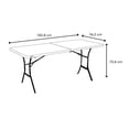 thumbnail image 4 of mesa rectangular plegable 73.6 x 183.8 x 76.2 cm negro estructura de metal, 4 of 4