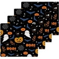 thumbnail image 2 of SKYSONIC Halloween Ghost Pumpkin Washcloths Set of 2, Highly Absorbent Soft Cotton Fingertip Towels for Bathroom, Kitchen, Gym, Spa, Home Decor, 12 x 12 Inch, 2 of 7