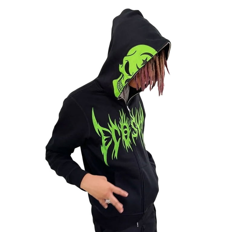 Afunbaby Skull Skeleton Streetwear Oversized Hoodie Men Women