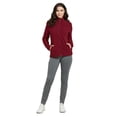 thumbnail image 4 of Women's Full-Zip Polar Soft Fleece Jacket, Burgundy 3XL, 1 Pack, 4 of 8