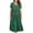 01 Green, variant on Womens Dresses Casual Short Sleeve V-Neck Empire Waist Gingham Spring Fashion Long Trendy Tiered Formal Dresses