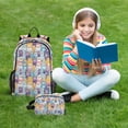 thumbnail image 7 of ALAZA Alpacas School Backpack Lunch Box Set Student Bookbag, 7 of 7