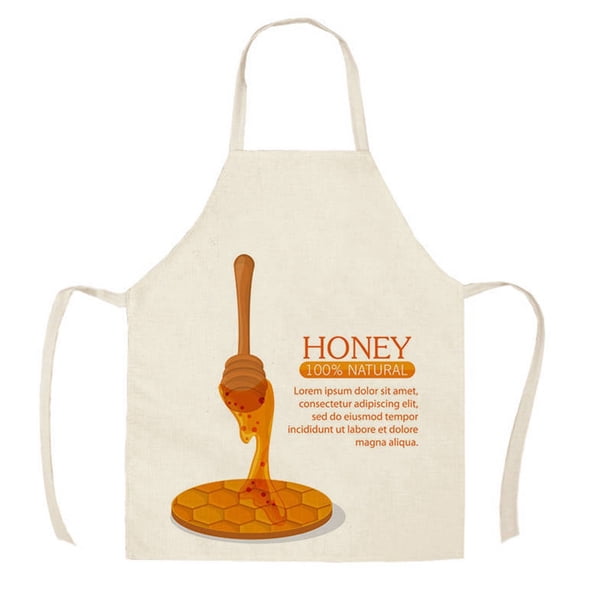 Delantal sin mangas de lino estampado para fiestas Delantal de cocina sin mangas resistente al aceite y las manchas