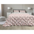 thumbnail image 1 of Japanese Comforter & Sham Bedding Set, Spring Blossoms Petals Flora in Pastel Tones Boho Sakura Design, 3 pcs Duvet Set Microfiber Filling Quilt, 5 Sizes, Blush White and Dried Rose, by Ambesonne, 1 of 4