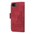 thumbnail image 4 of iPhone SE 2022,iPhone SE 2020,iPhone 8,iPhone 7 Wallet Cover with Wrist Strap,Drop Protection Durable PU Leather Magnetic Clasp Flip Holder Card Slots Purse Phone Case,Red, 4 of 16