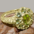 thumbnail image 6 of LBG British Made 10k Yellow Gold Natural Peridot Womens Engagement Ring - 33 size options - Size 4.75, 6 of 8
