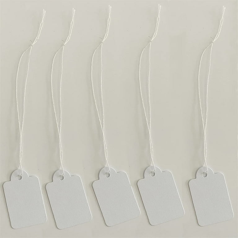 NOGIS 500pcs Price Tags with String Attached White Marking Tag