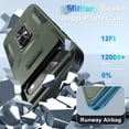 thumbnail image 5 of KOMI for Google Pixel 8A Case with Tempered Glass Screen Protector and Camera Lens Cover,Rotated Ring Stable Kickstand,Heavy Duty Shockproof Protective Phone Cover Alpine Green, 5 of 5