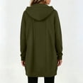 thumbnail image 6 of QIYAGBSA Hoodies for Women Zip Up Longline Hooded Sweatshirt with Front Pockets Casual Fall Winter Outerwear (Green, S), 6 of 7