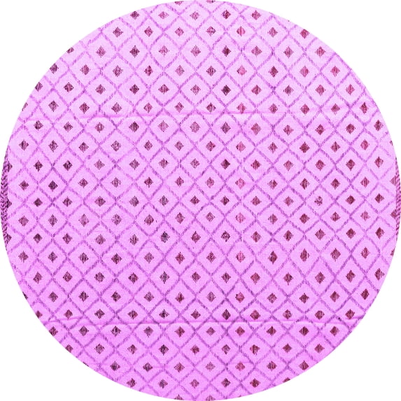 Ahgly Company Indoor Round Solid Purple Modern Area Rugs, 6' Round