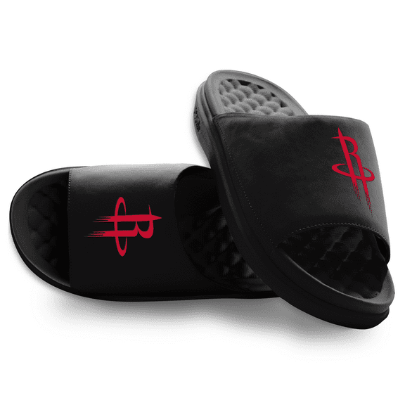 Unisex ISlide Black Houston Rockets Primary Motive Slide Sandals