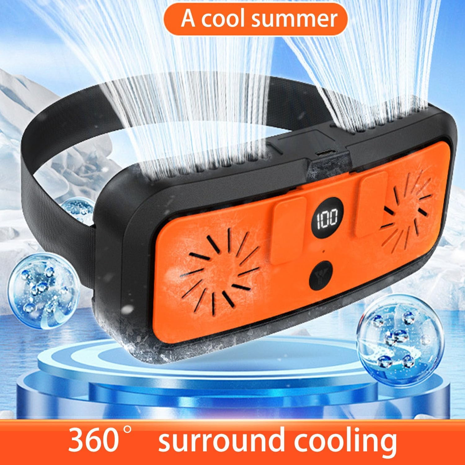 MUSICOZY Portable Cooling Waist Fan,Dual Head MIni Wearable Belt Clip on Fan,5200mAh Rechargeable 3 Speeds 6000RPM Strong Airflow Fans,Personal Travel Body Shirt Fans for Outdoor Work Camping Fishing