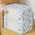 thumbnail image 3 of Sac de Rangement pour Fenêtre Transparente Sac de Rangement pour Couette Sac de Rangement pour Vêtements Capacité Imprimé Floral Fenêtre Transparente Grande Capacité de Charge Double Sangles, 3 of 8