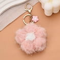 thumbnail image 3 of Cute Flower Plush Keychains for Backpacks Handbags Pom Pom Cherry Blossom Keychain Charm for Women Fluffy Fuzzy Key Chains, 3 of 14