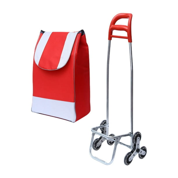 Carrito de compras con ruedas, carrito de supermercado plegable, carrito de mano Personal, carrito de mano, bolsa de compras con ruedas para equipaje Rueda negra plateada