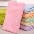 thumbnail image 4 of Joernso Bath Towel Highly Water Absorption Super Soft Non-Fading Extra Large Solid Color Superfine Fiber Thickened Quick Dry Washcloth Bath Towel Bathroom Supplies, 4 of 8