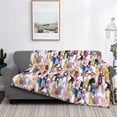 thumbnail image 2 of Fotbe Colourful Horses Manta de Franela con Estampado, Manta Ultrasuave para Cama, Sofá, Auto, Hipoalergénica y Antibolitas-80"x60", 2 of 6