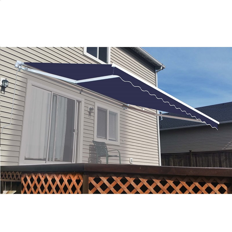 ALEKO 12x10 Feet Retractable Patio Awning, BLUE (3.5m x 3m) Walmart