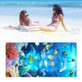 thumbnail image 6 of Clearance! Bath Towel Under $10 Beach Towel Marine Fish Printed Beach Towel Colorful Bath Towel Sandproof Beach Blanket 7.87*7.09*2.36 in, 6 of 7