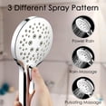 thumbnail image 2 of DAMAIE Water Saving Anti Limestone Shower Head, Filter Hand Shower with 3 High Pressure Mode, Hand Shower Universal Filter Hand Shower Bathroom, 2 of 5