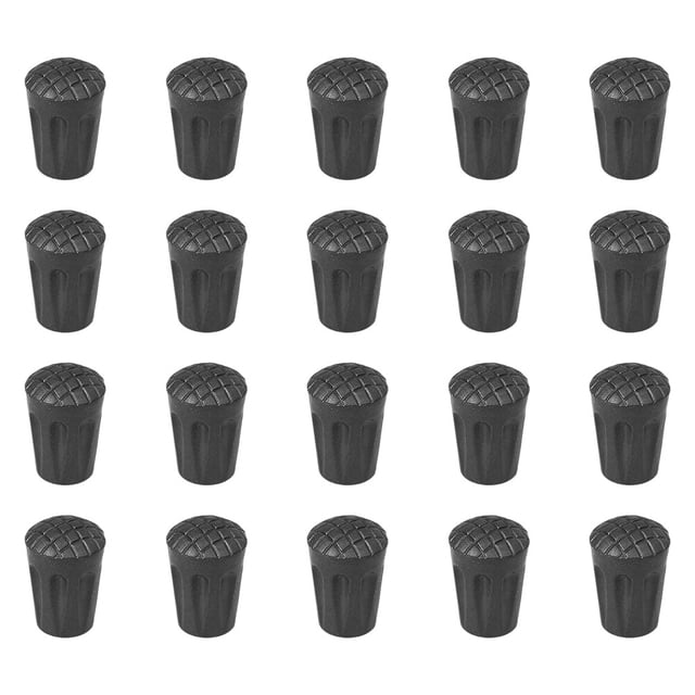 Miangastore 20 Pcs Embouts de Bâtons de Randonnée Protecteurs en Caoutchouc Accessoires de Bâtons de Randonnée