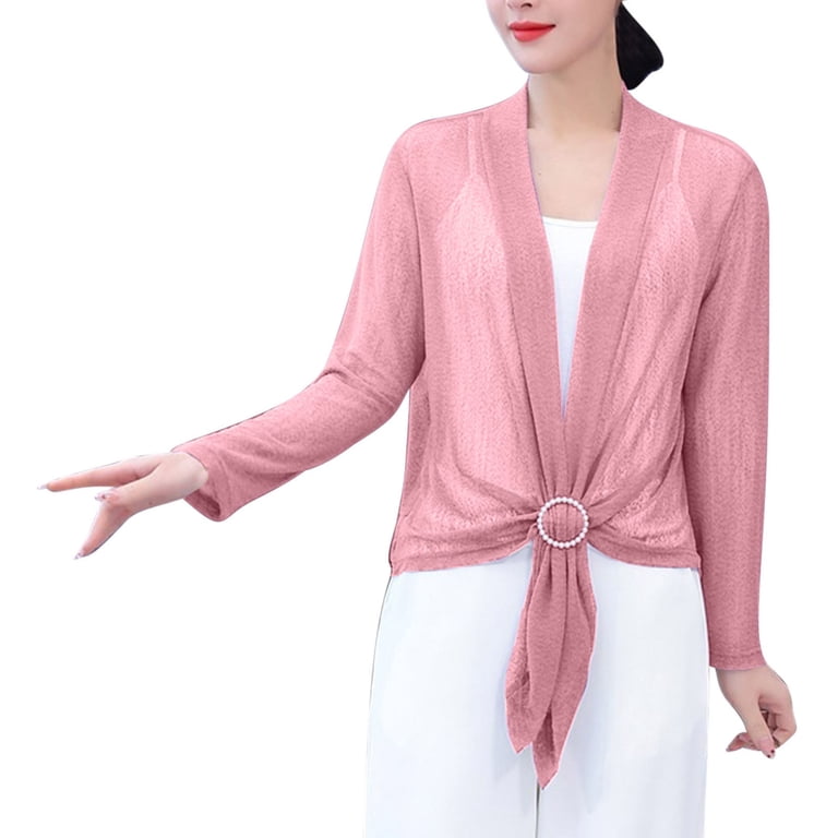 Women's Summer Sheer Cardigan Cover Up Tops Shirts Blouses Long