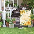thumbnail image 3 of Hello Sunshine Spring Summer Garden Flag 12x18 Inch Double Sided Outside, Yellow Floral Seasonal Yard Outdoor Flag, 3 of 6