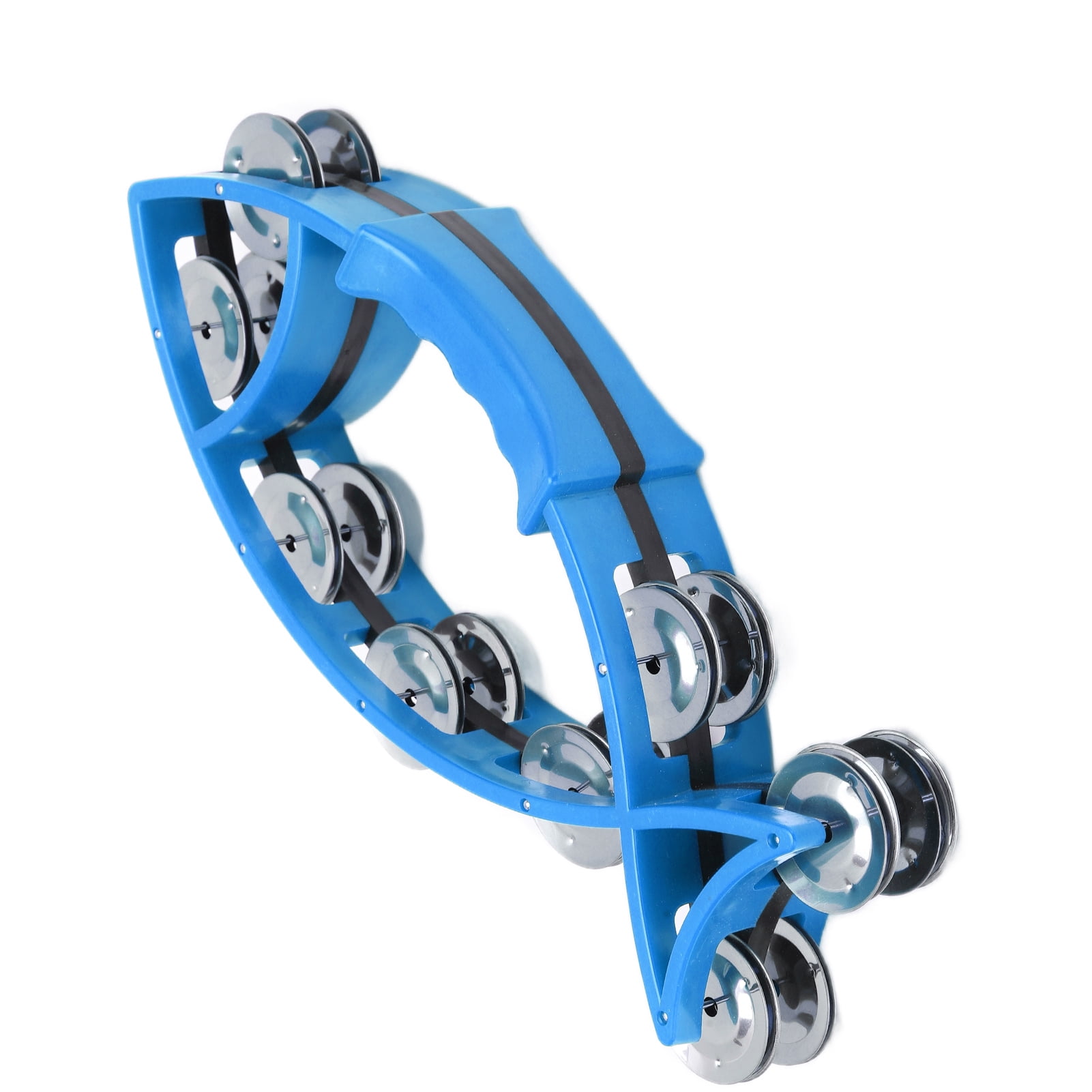 Tambourine, Fish Shaped Tambourines Instrument Mini For Gift For Party Blue