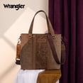 thumbnail image 3 of Wrangler Weatern Tote Bag for Women Medium Sized Aztec Handbags with Crossbody Strap, Tooled-Brown, 3 of 6
