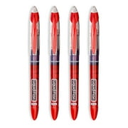 Paper Mate Liquid Flair Porous Point Stick Pen, 0.8mm, Extra Fine, Red Ink, 4-Count